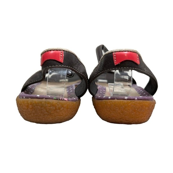 Camper Sandals Brown Leather Cross‎ Straps Floral Print Women Size 7 - Picture 2 of 7